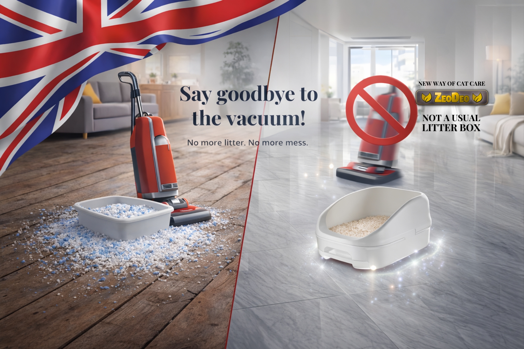 zeodeo no mess no vacuum cat litter tray system