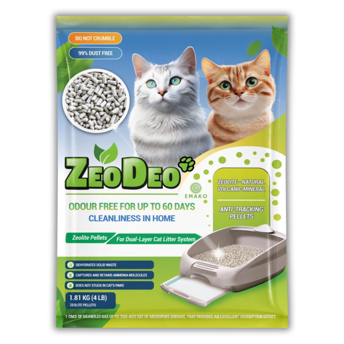 Zeolite Cat Litter Pellets